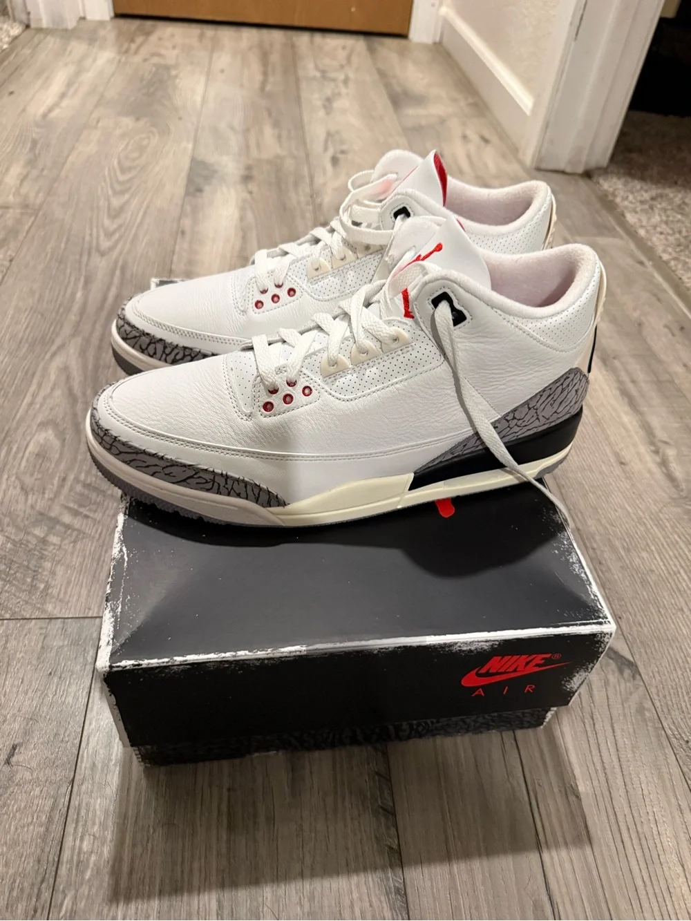 Jordan Men’s Athletic Shoes - White/Red/Black/Grey